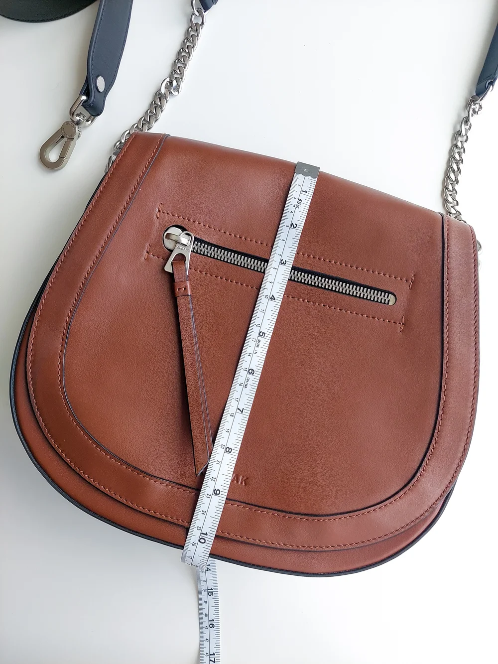 Rudsak Brown Leather Crossbody Bag with Chain Strap Shoulder Purse - Picture 11 of 11